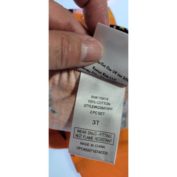 NWT Toddler Girls 3T Peppa Pig Halloween Witch Pajamas Snug Fitting PJ Cotton - Picture 5 of 5